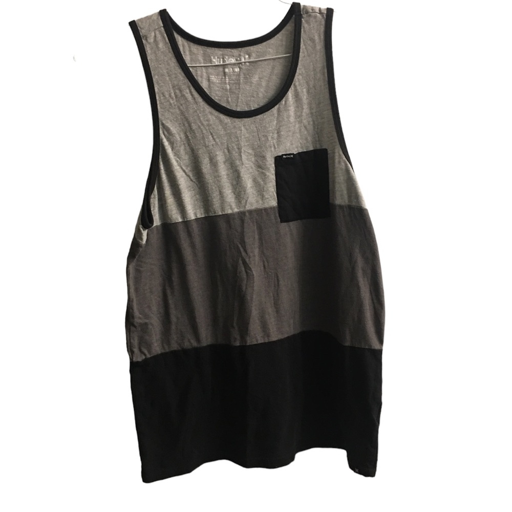 Men Hurley size small tank top black and grey